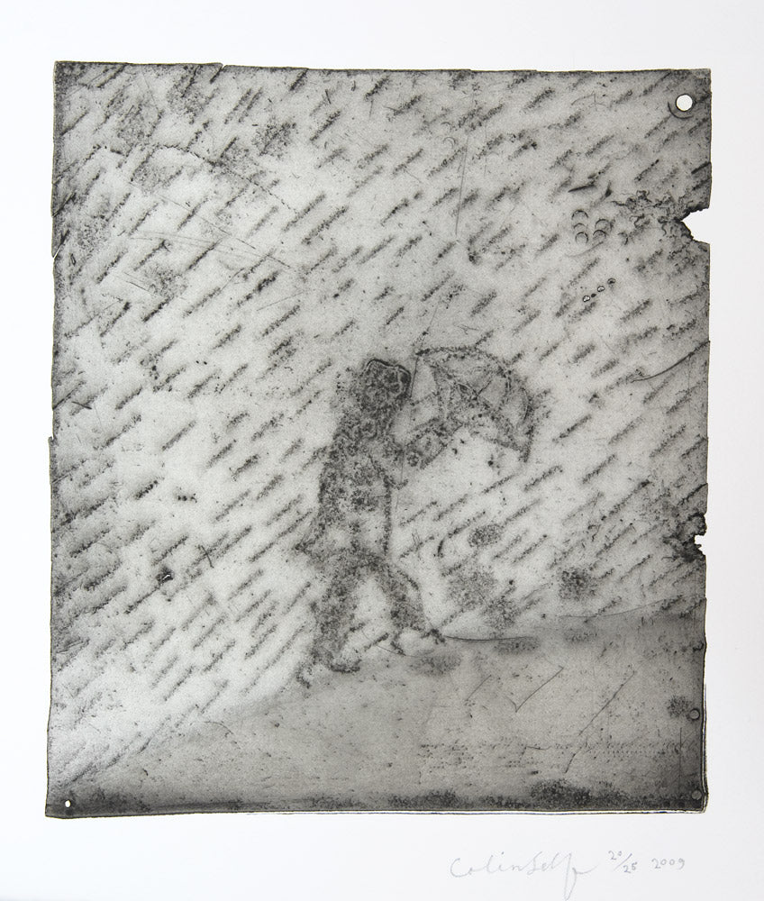 Man in a Rainstorm No 4