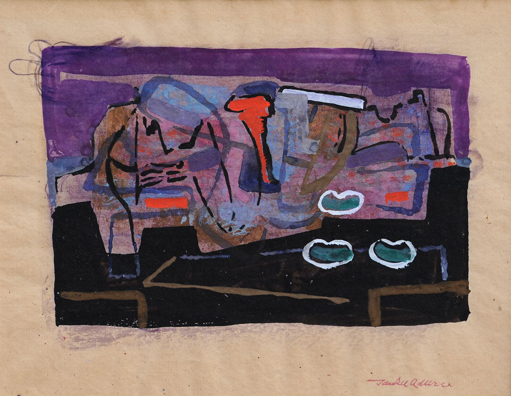 Abstract Black, Purple and Red