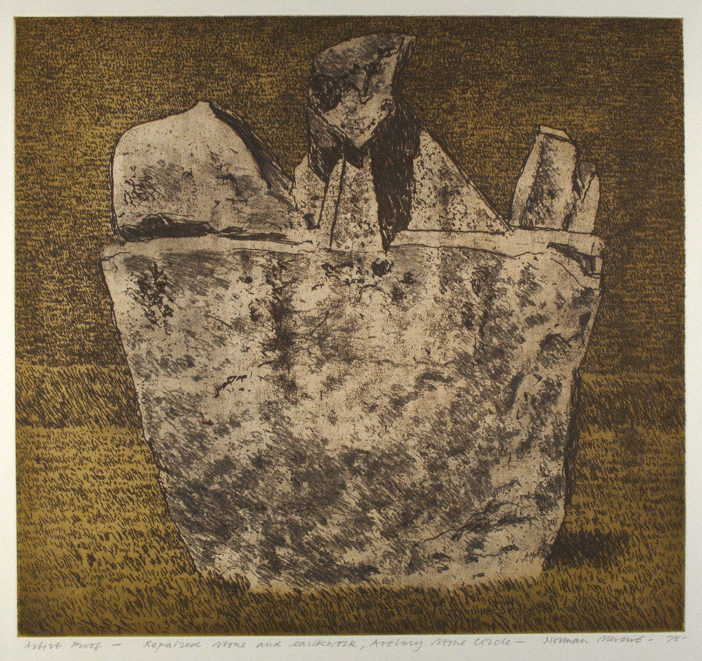 Repaired stone and earthwork, Avebury Stone Circle