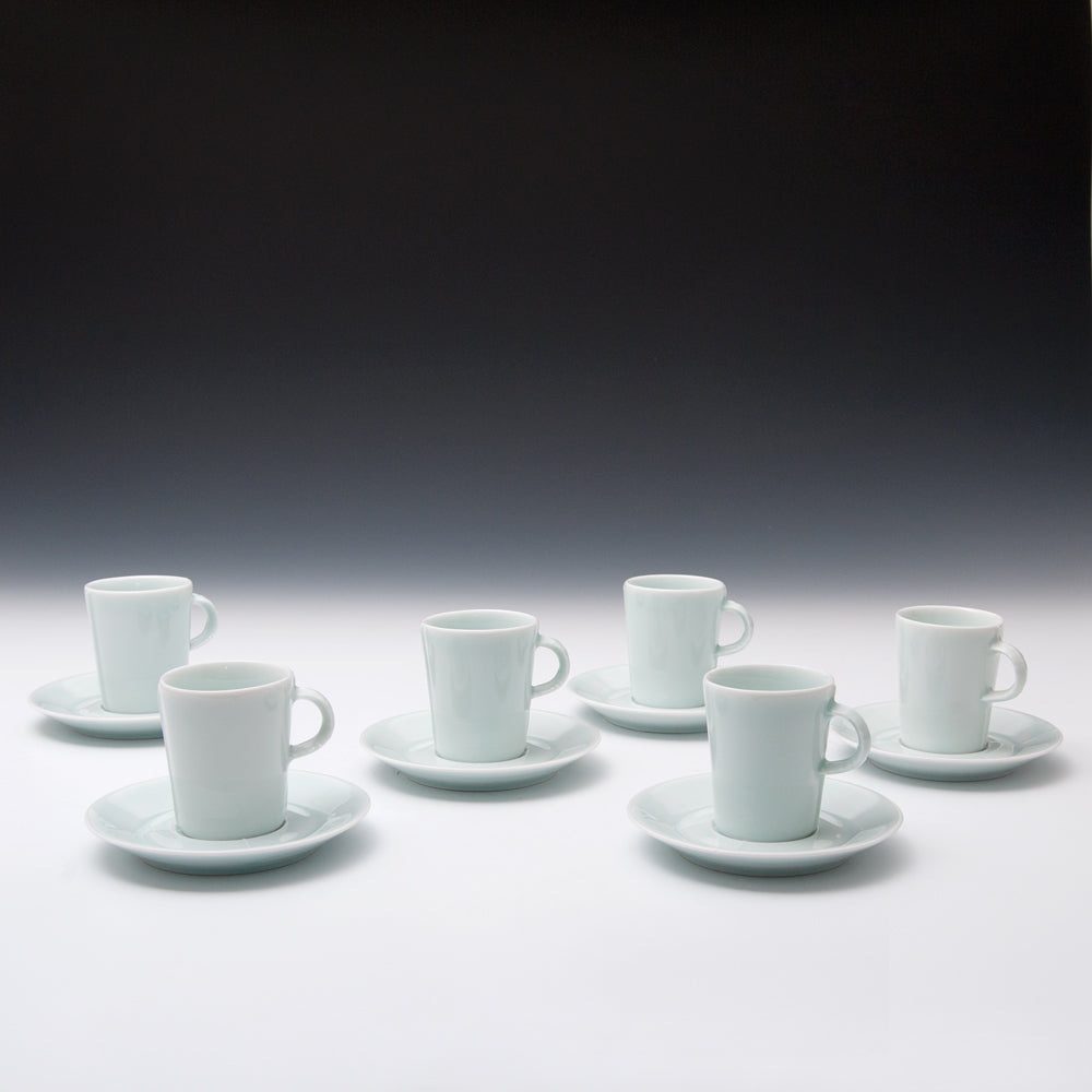 Set of 6 Espresso Cups & Saucers