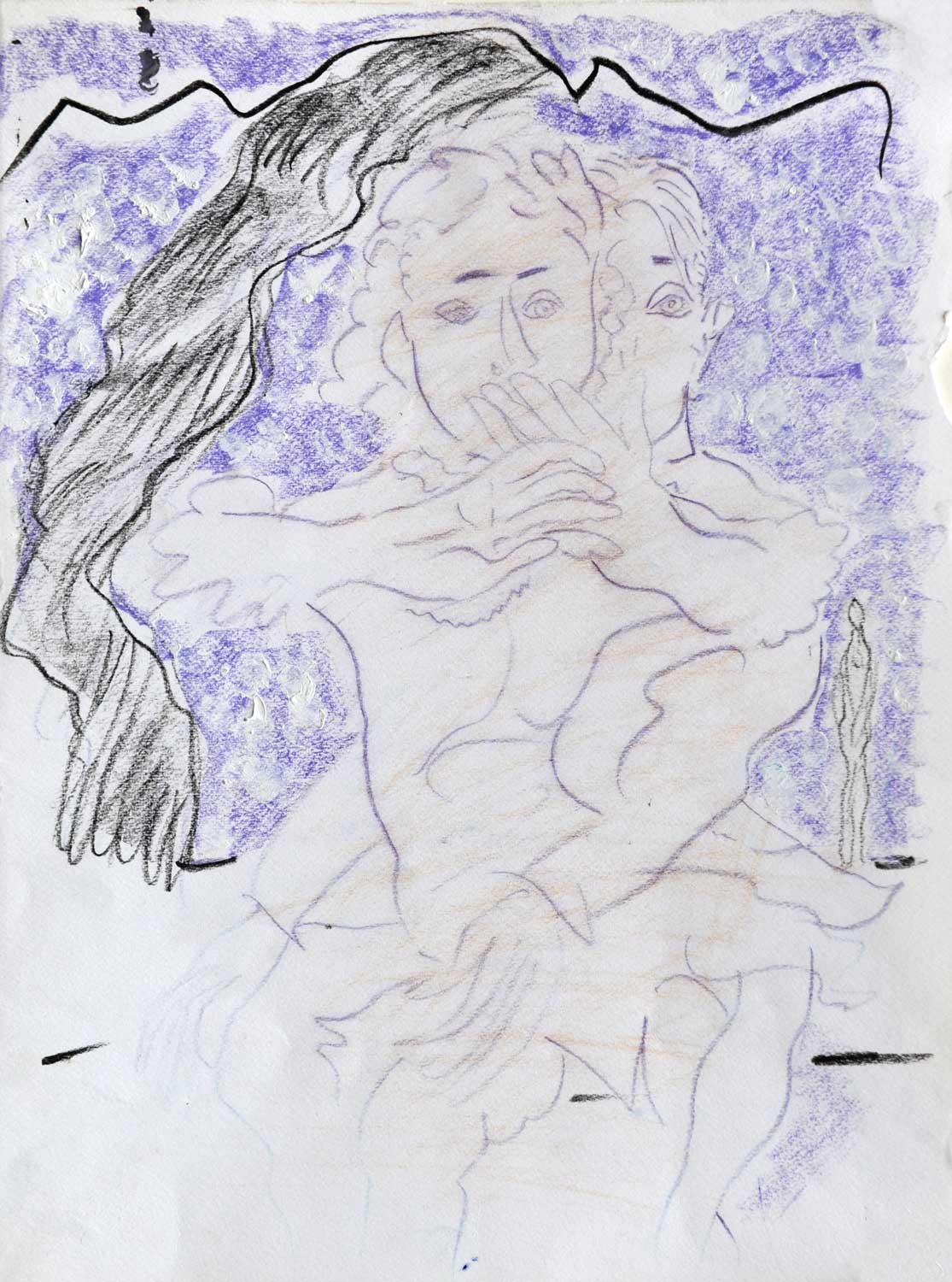 The Story Lost in the Snow - Preparatory Drawing