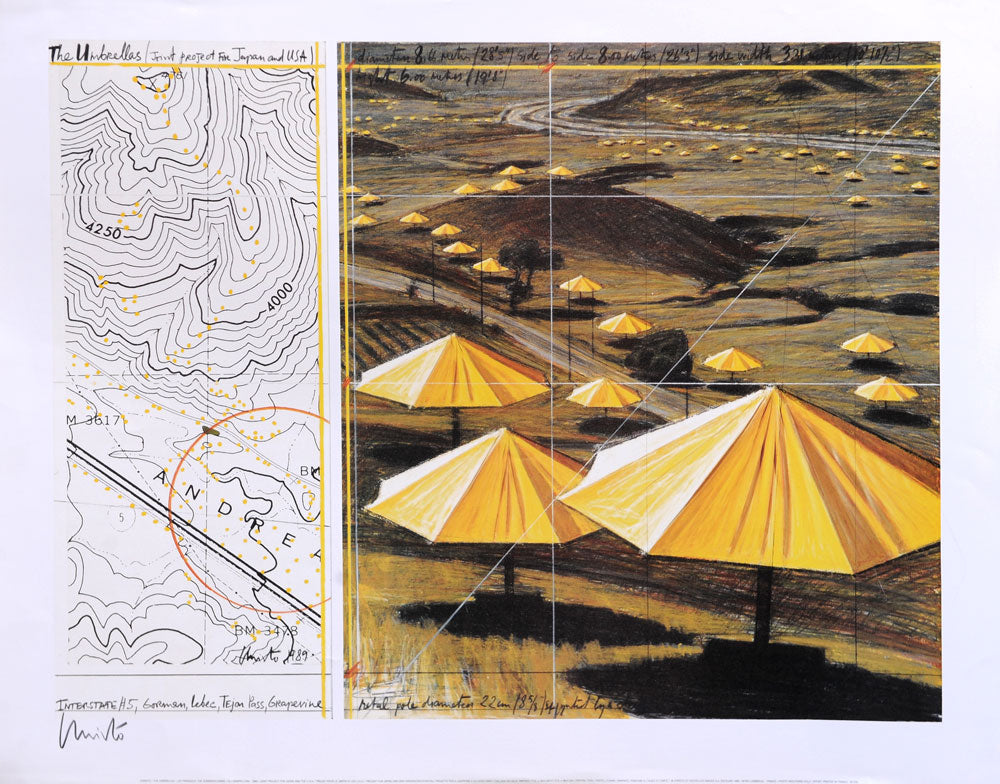 Christo The Umbrellas (Yellow) Goldmark