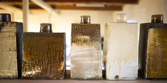 Square Bottle by Anne Mette Hjortshøj. Anne Mette Hjortshøj pots for sale from Goldmark.