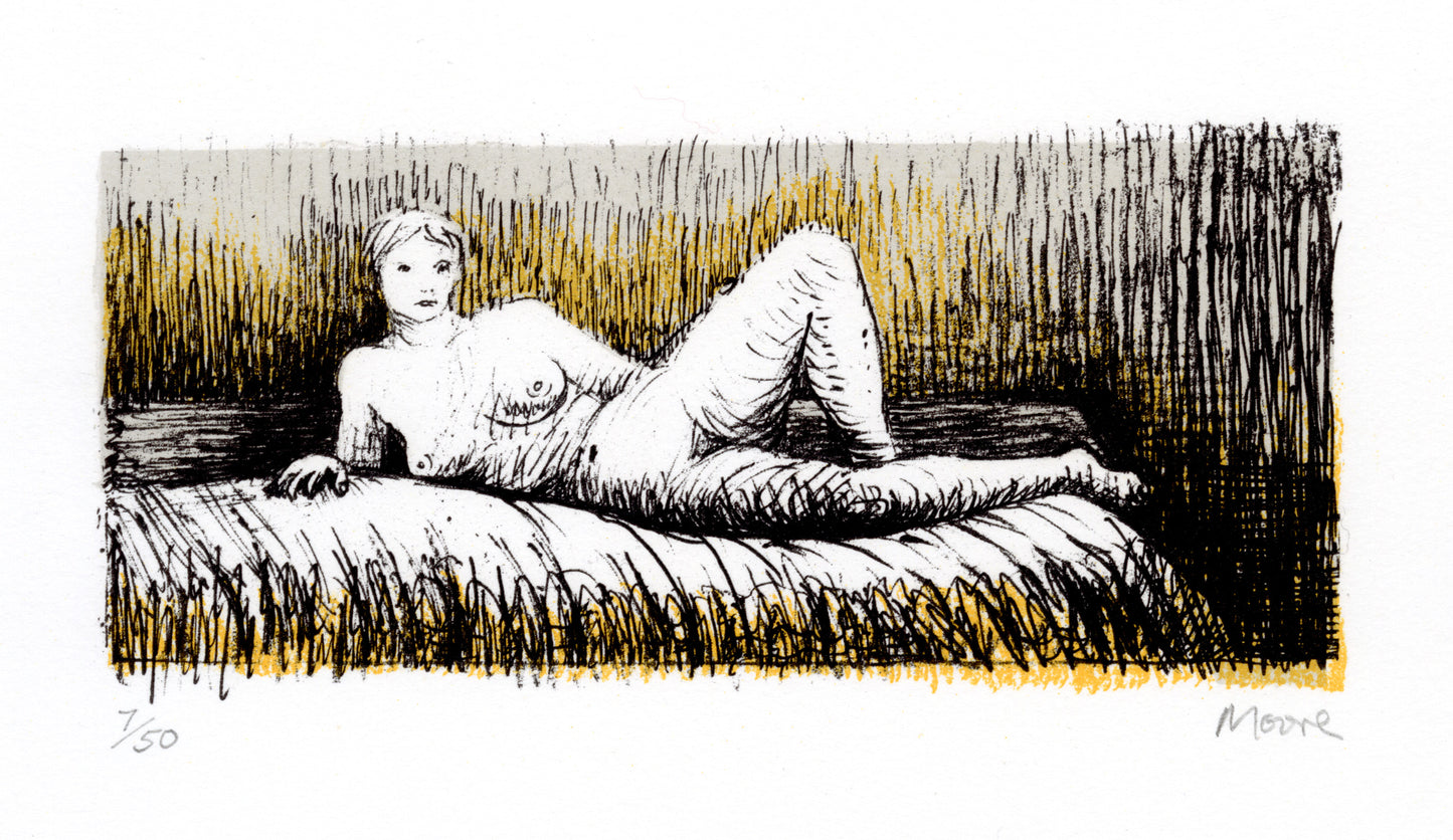 Reclining Girl on Bed