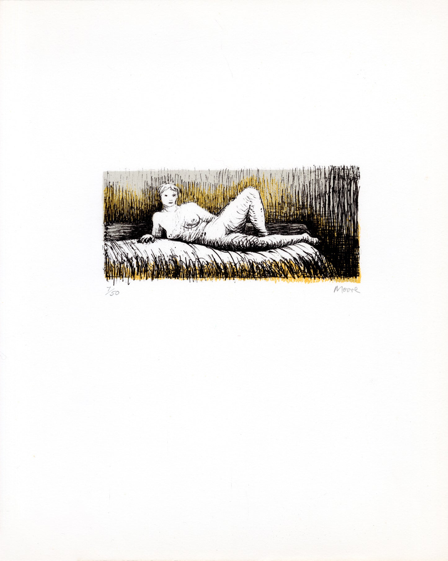 Reclining Girl on Bed