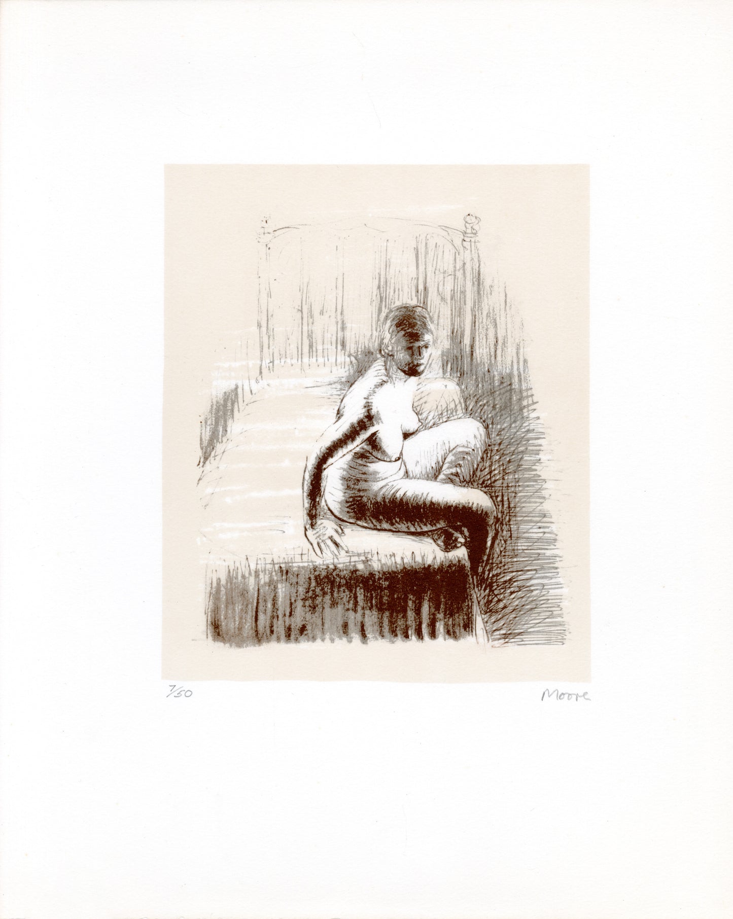 Henry Moore Seated Girl on Bed – Goldmark