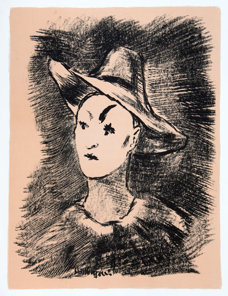 White Face in Straw Hat