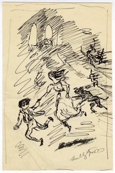 Catherine and Heathcliff Chased by the Linton's Dogs