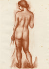 Untitled (Nude Woman Holding Cloth)