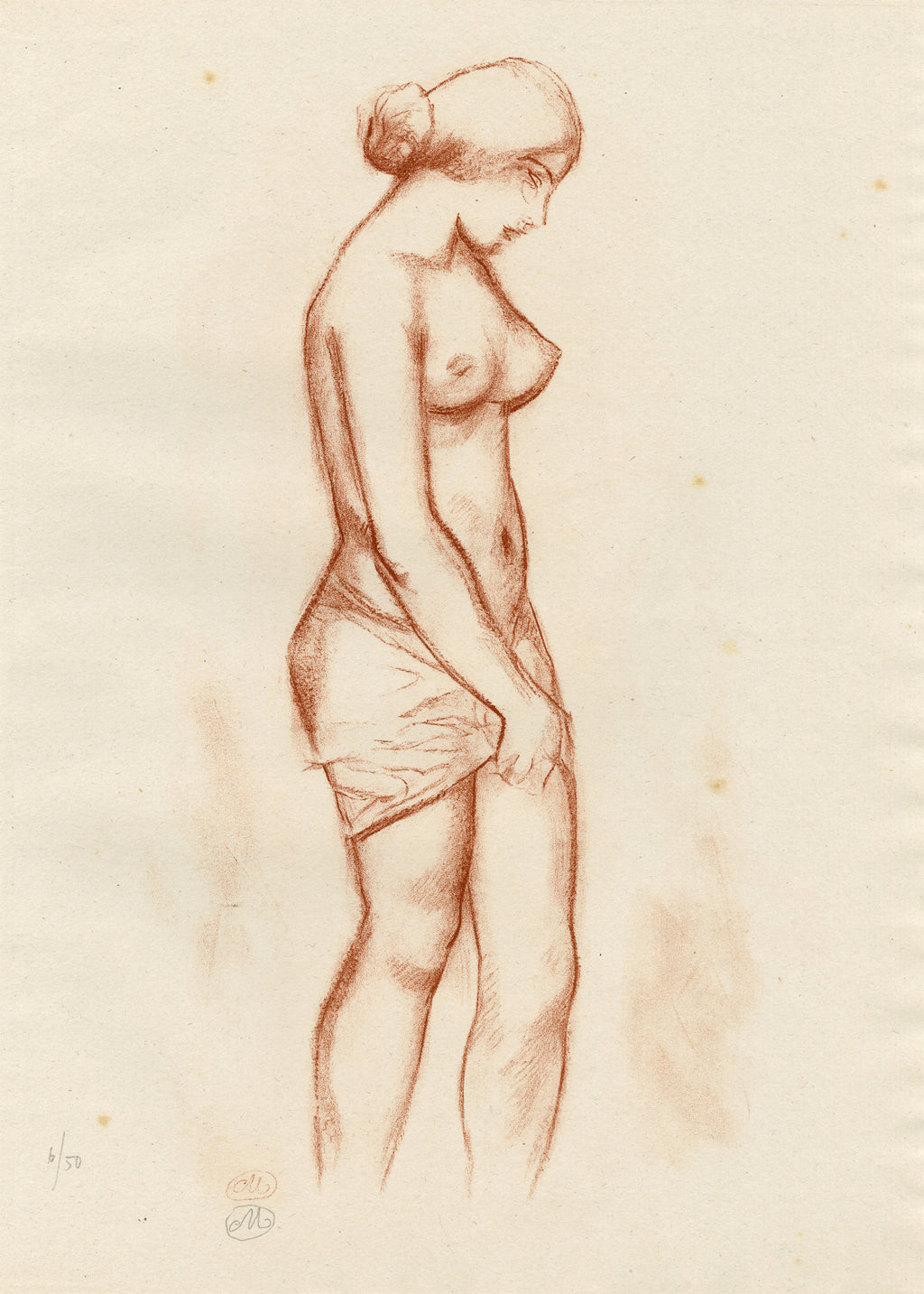 Untitled (Nude Woman with Cloth)