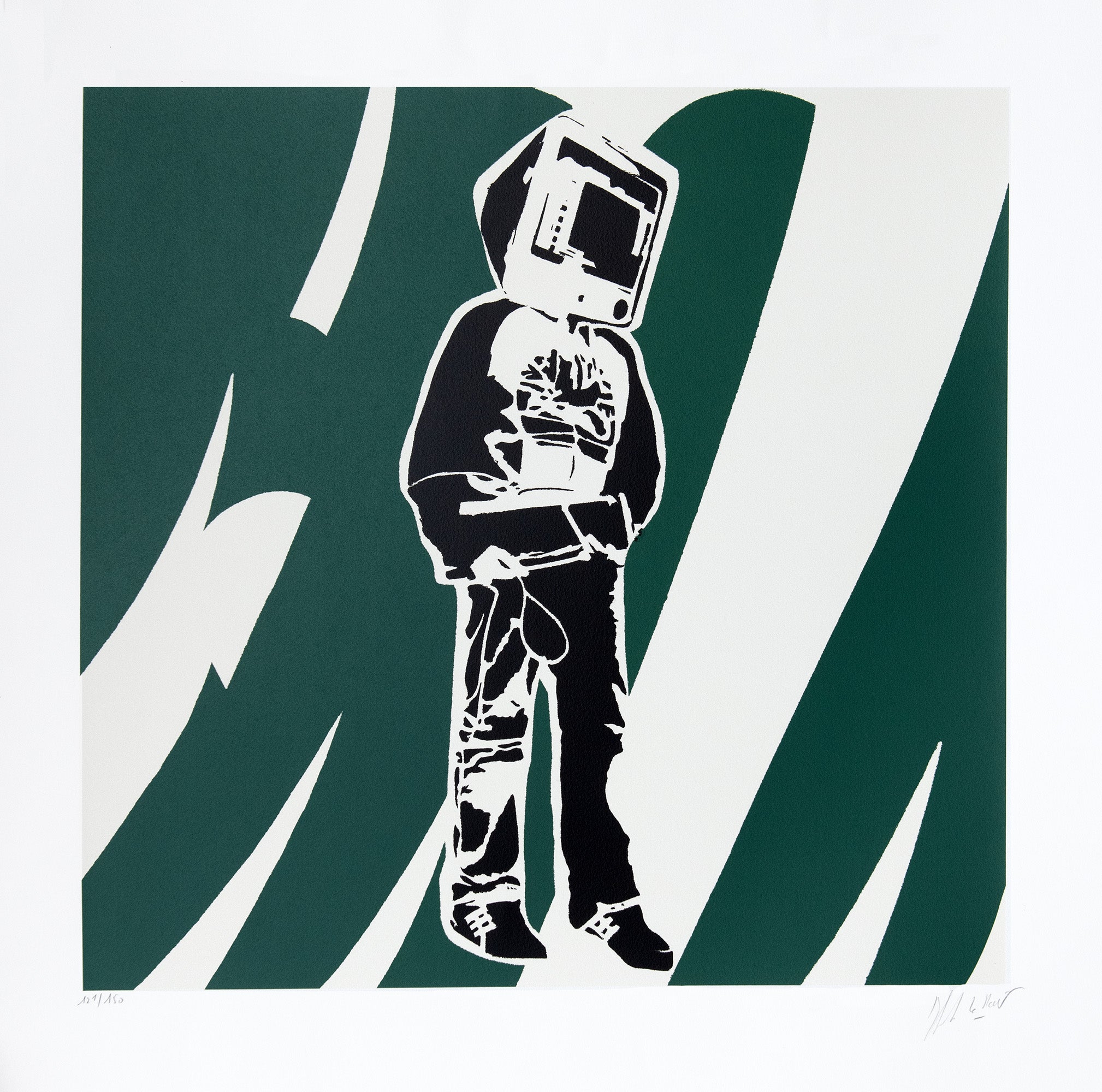 Blek Le Rat Computer Man (Green) – Goldmark