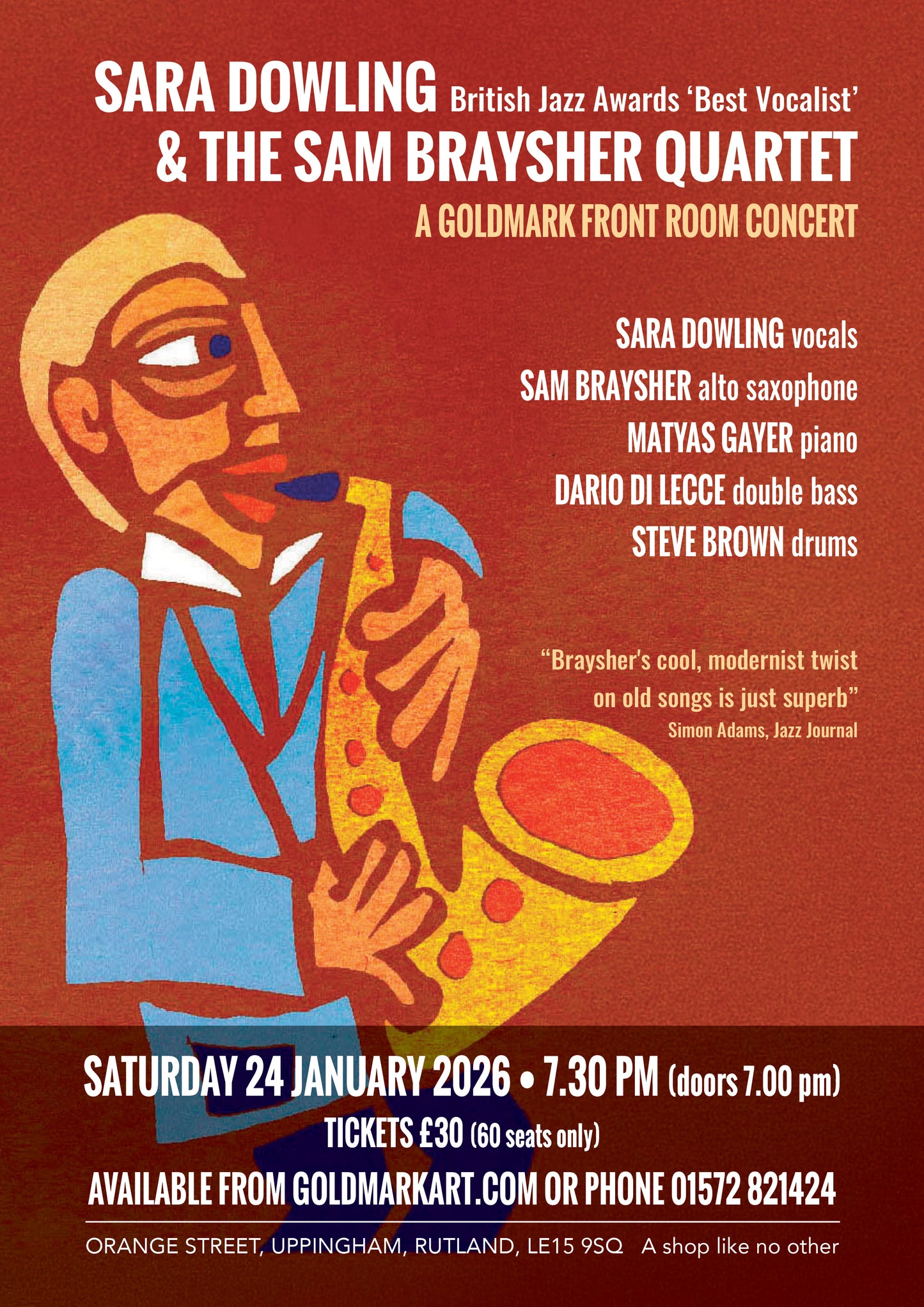 Sara Dowling & The Sam Braysher Quartet