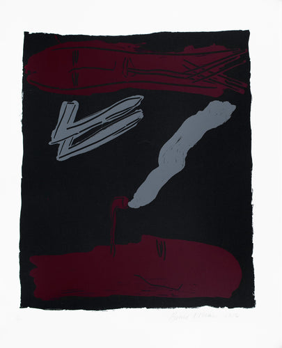 Pipesmoker (burgundy on black background)