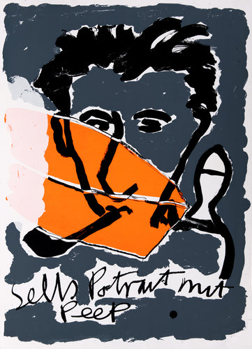 Sells Portrait mit Peep (grey background)