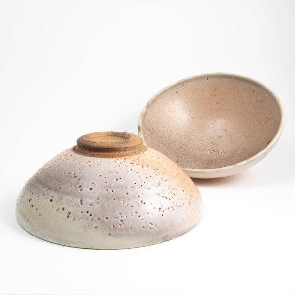 Set of Two Wide Footed Bowls