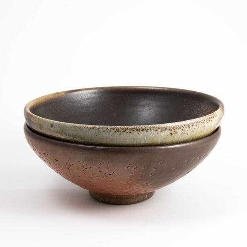 Set of Two Wide Footed Bowls