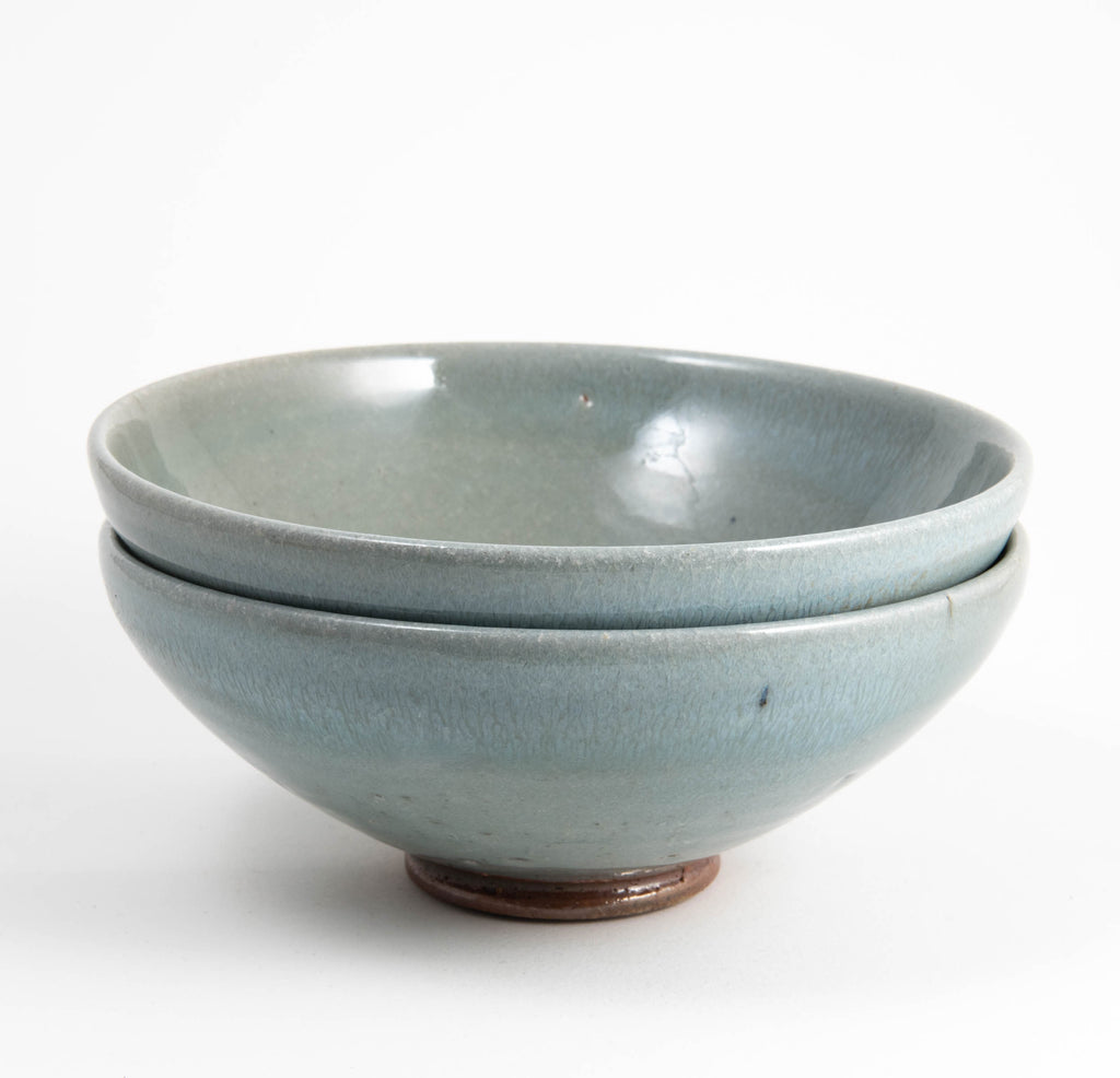 Set of Two Wide Footed Bowls