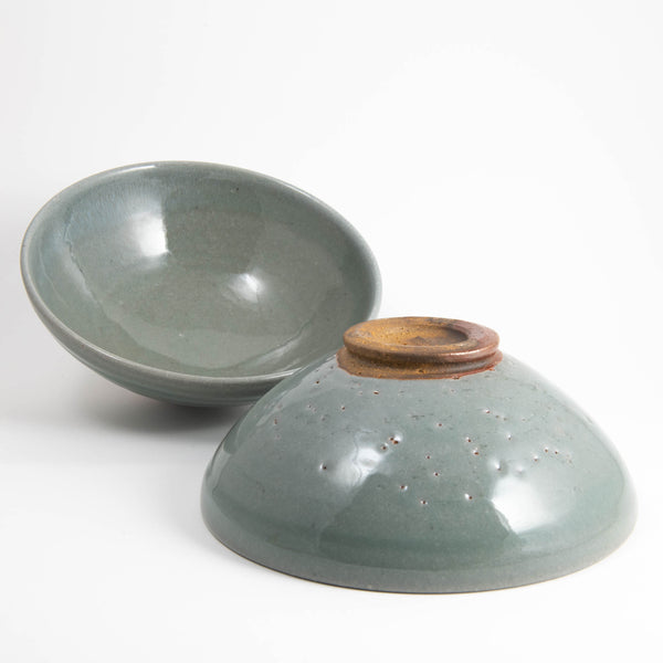 Set of Two Wide Footed Bowls