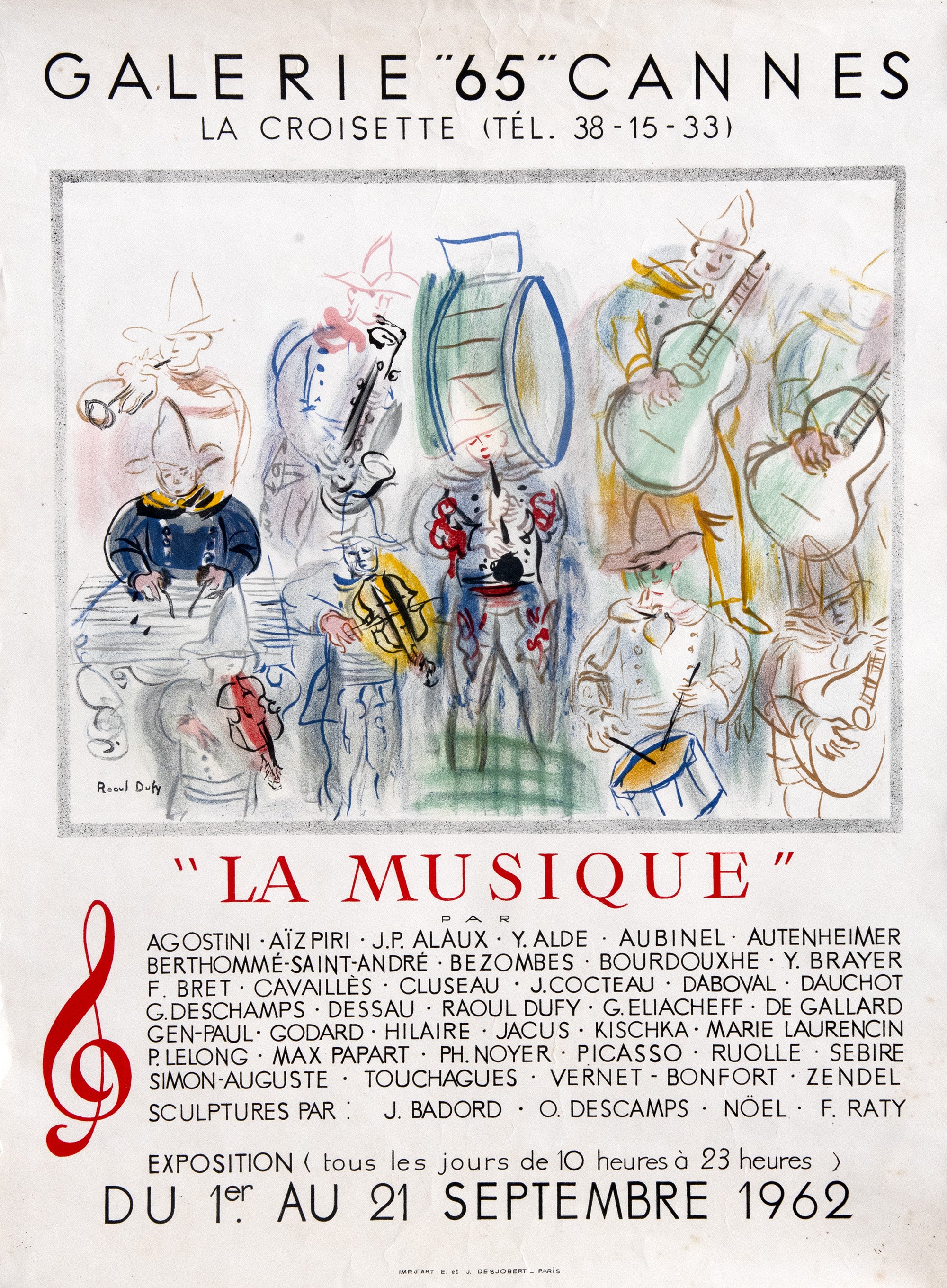Raoul Dufy Galerie 65 Cannes - La Musique – Goldmark