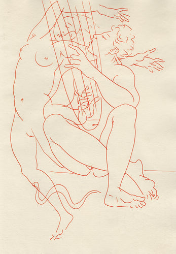 Orpheus is seen there; it seems that his lyre gradually animates the forests it attracts