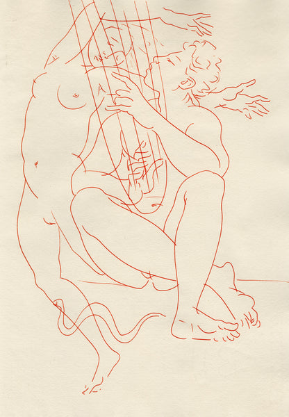 Orpheus is seen there; it seems that his lyre gradually animates the forests it attracts