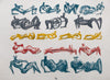 Seventeen Reclining Figures with Architectural Background