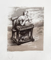 Girl Seated at Desk IV