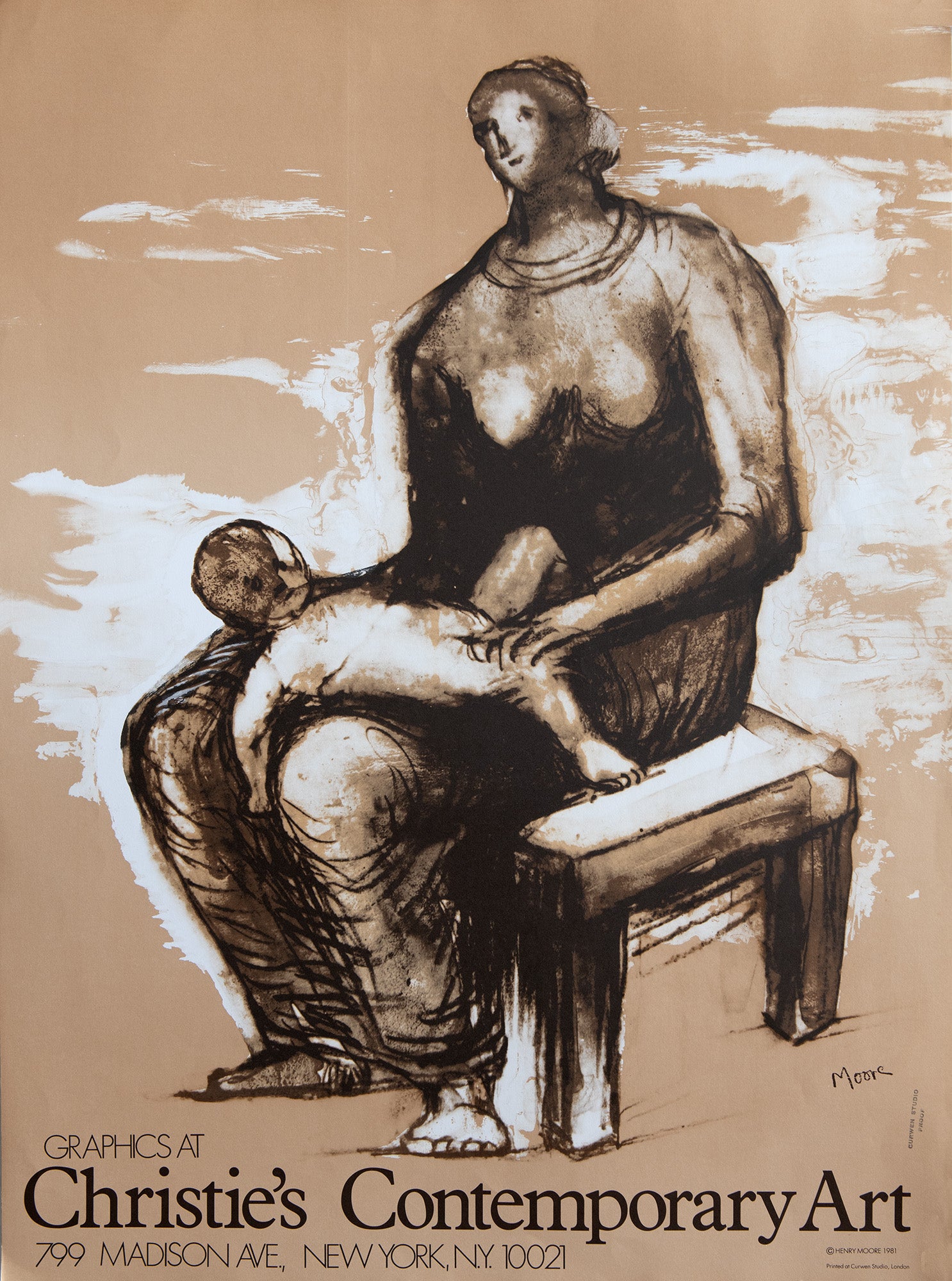Henry Moore、INTERIOR SCENES、希少高級画集画 Henry Moore Graphics at Christie's Contemporary Art – Goldmark