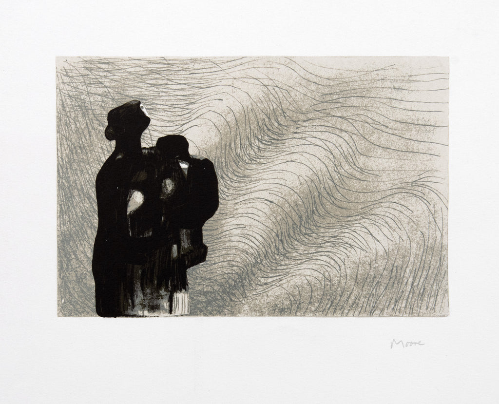 Mother and Child with Wave Background III