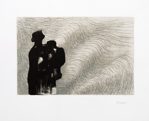 Mother and Child with Wave Background III