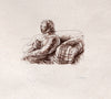 Seated Figure Holding Glass