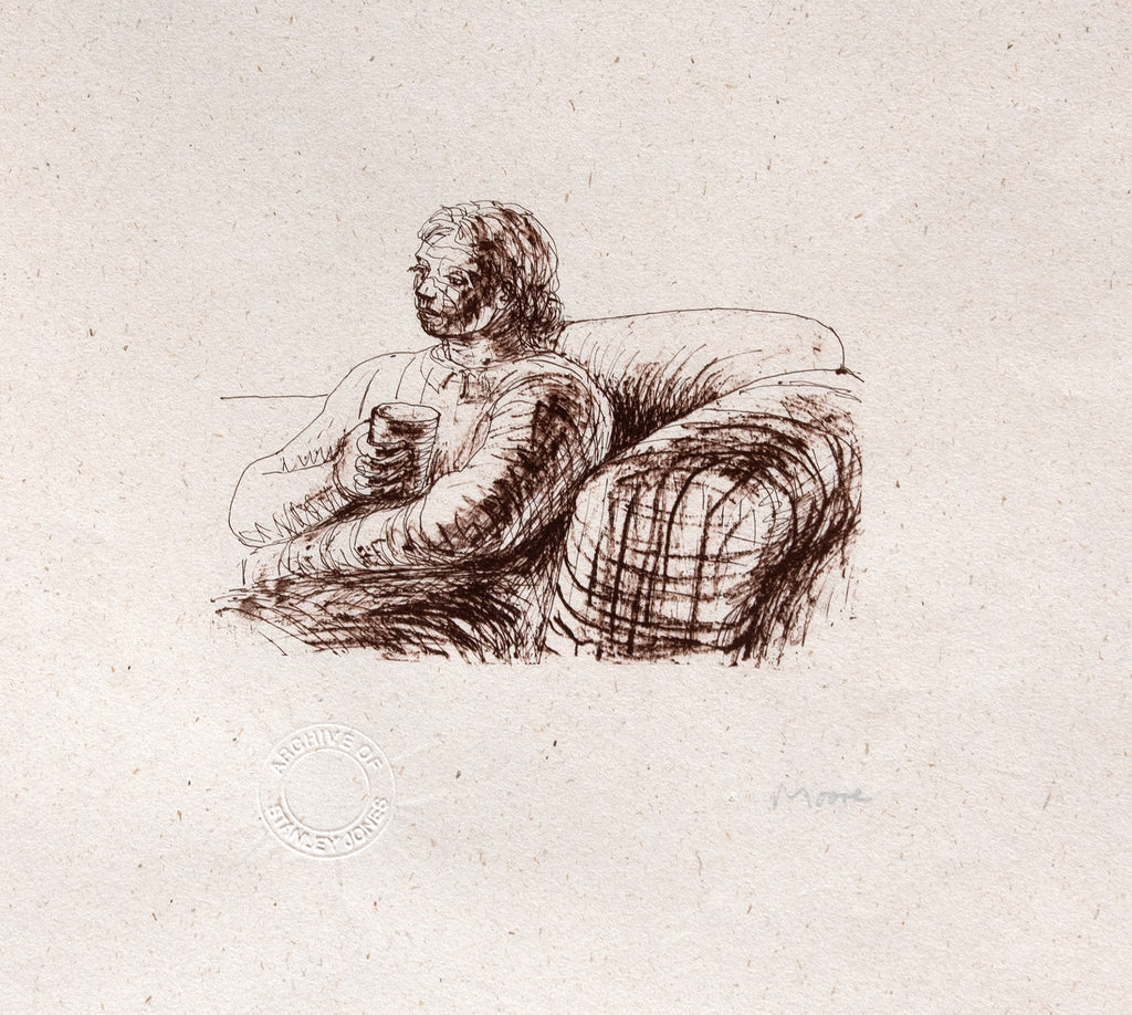Seated Figure Holding Glass