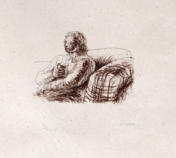 Seated Figure Holding Glass