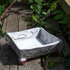 Large Square Footed Dish