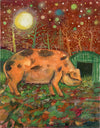 Pig with Moon & Stars