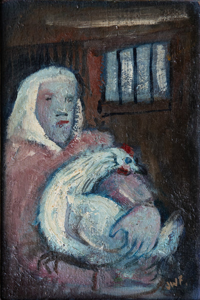 Lady with Chickens