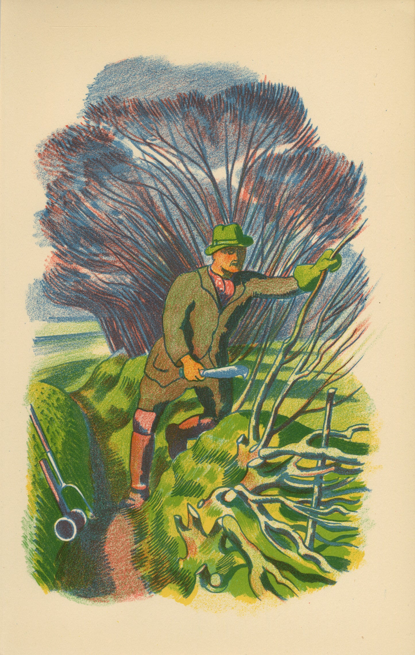 Set of 6 Original Colour Lithographs