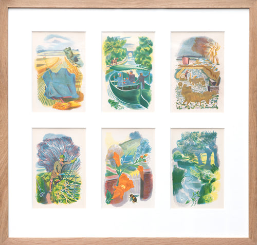 Set of 6 Original Colour Lithographs