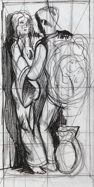 John Nash Preparatory Drawing for Transmutation – Goldmark