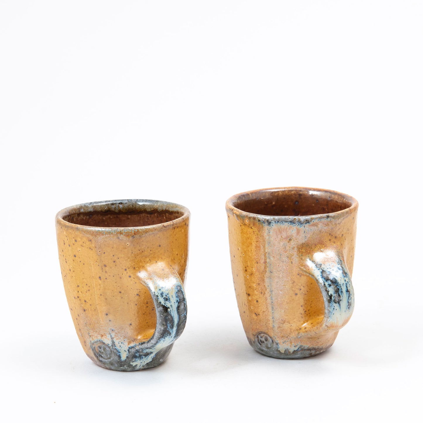 Set of Two Faceted Espresso Cups