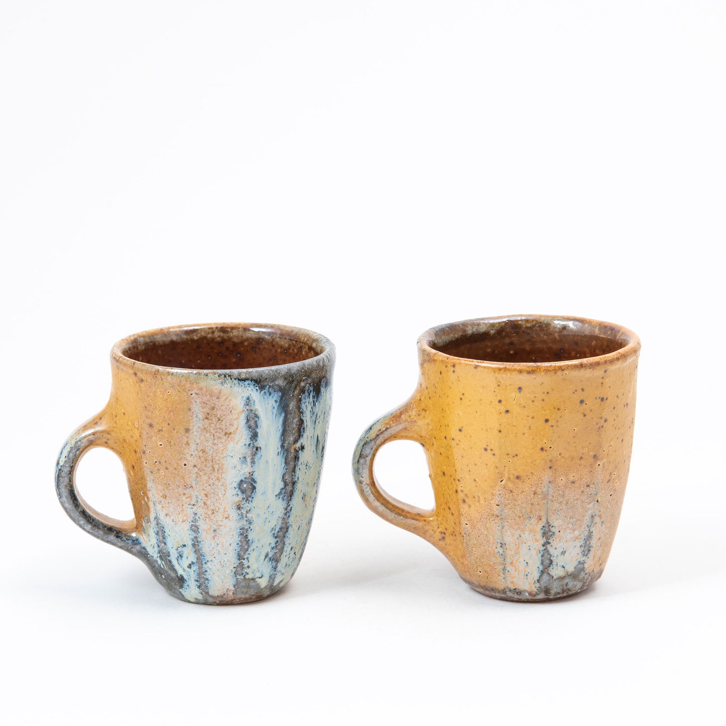 Set of Two Faceted Espresso Cups
