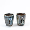 Set of Two Faceted Espresso Cups