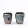 Set of Two Faceted Espresso Cups