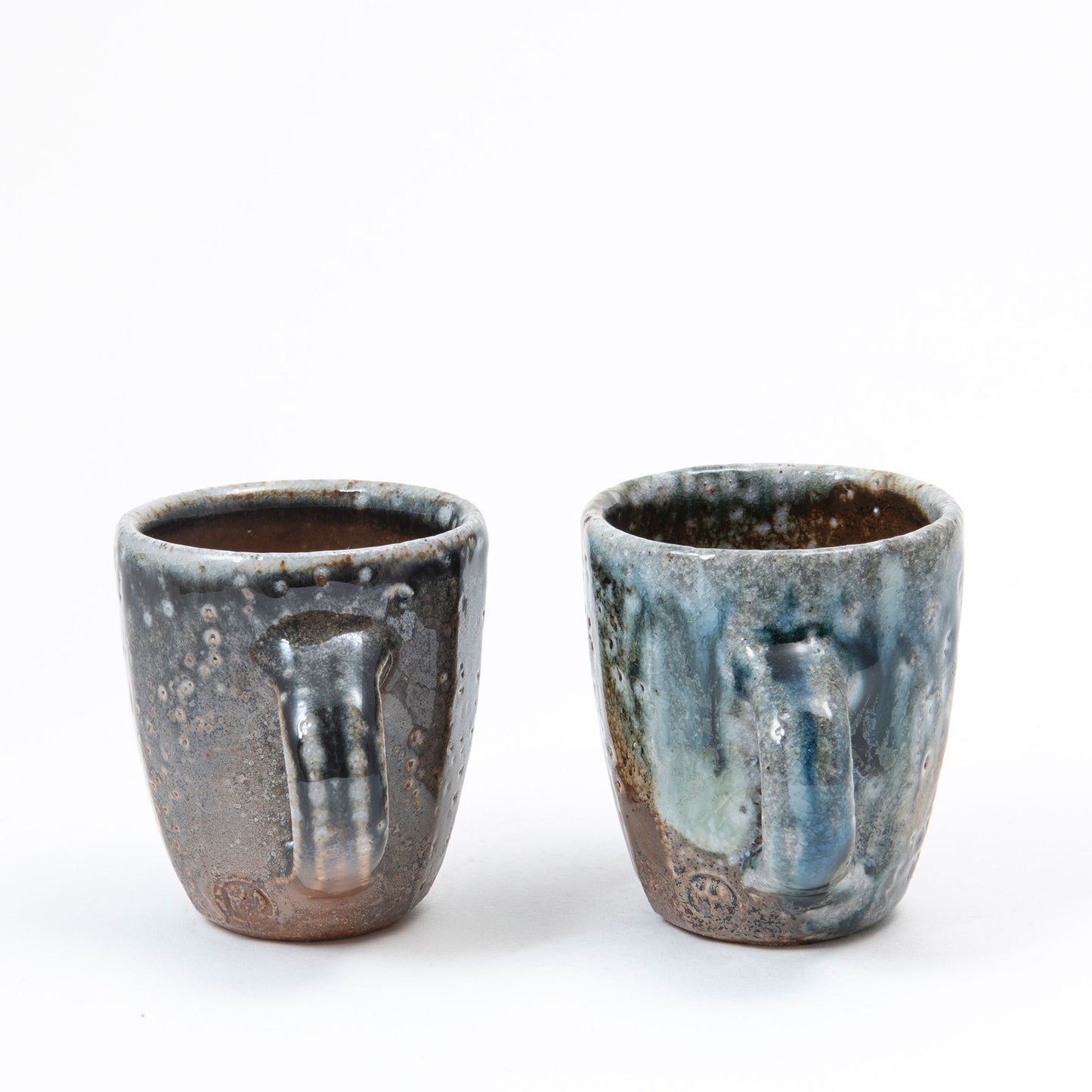 Set of Two Faceted Espresso Cups