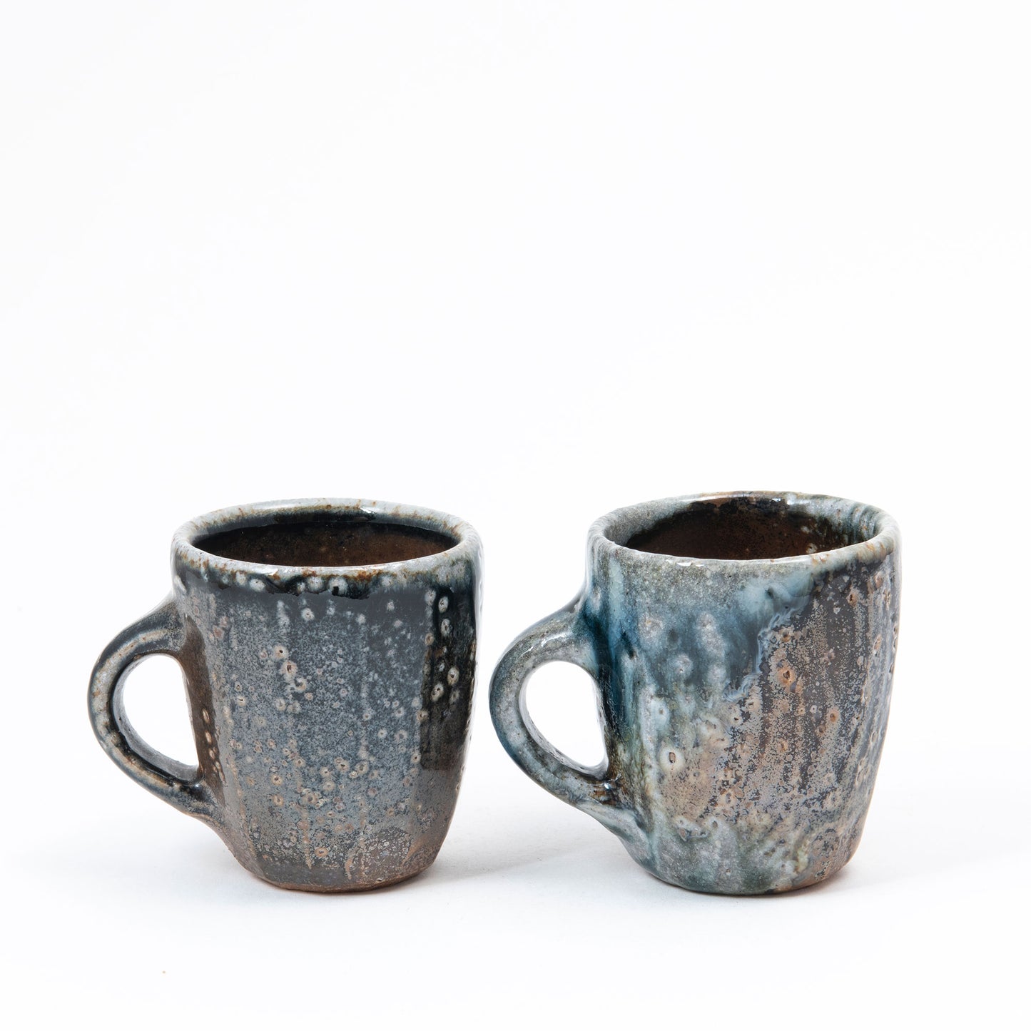 Set of Two Faceted Espresso Cups