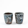 Set of Two Faceted Espresso Cups