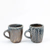 Set of Two Faceted Espresso Cups