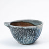 Set of Two Faceted Bowls With Lugs