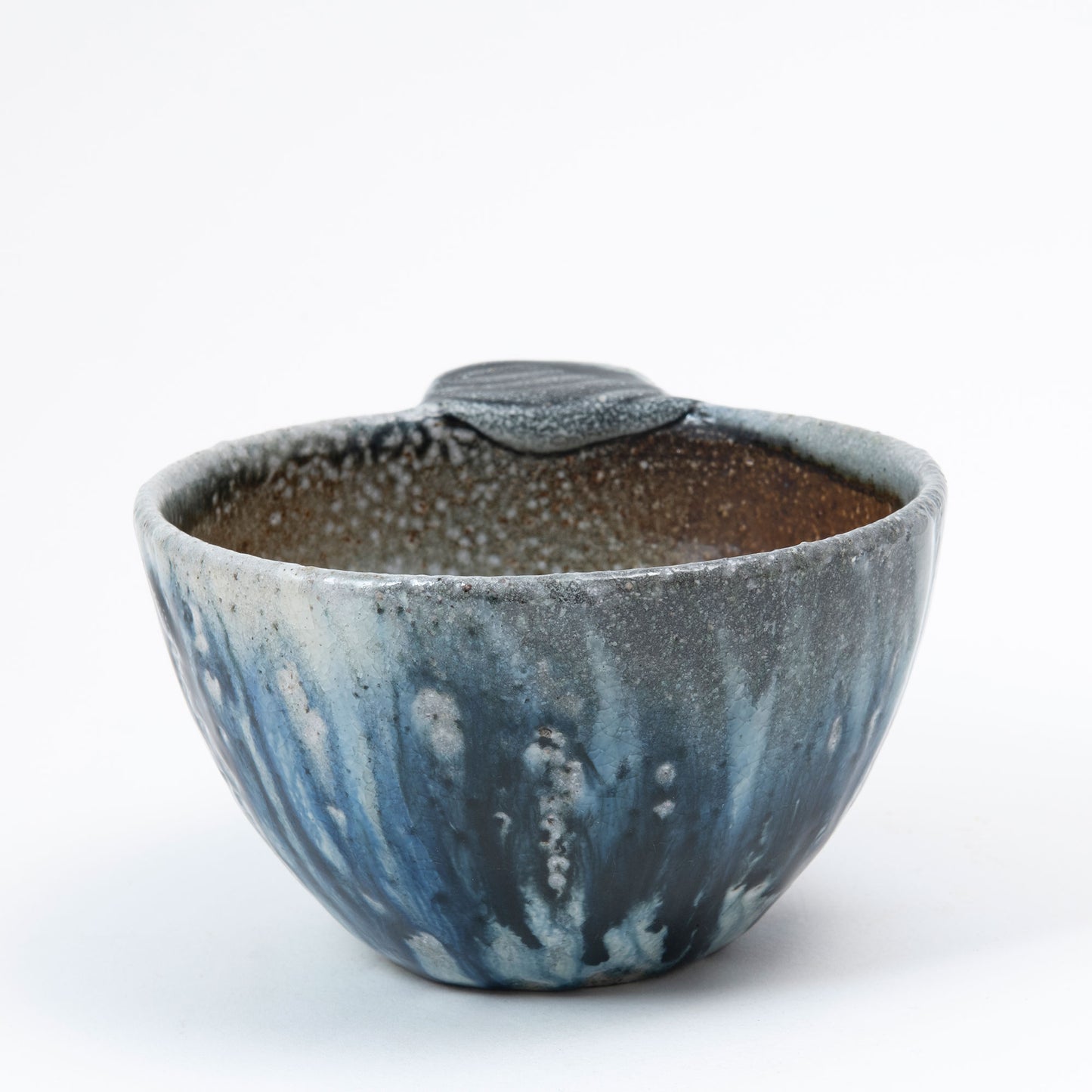 Set of Two Faceted Bowls With Lugs