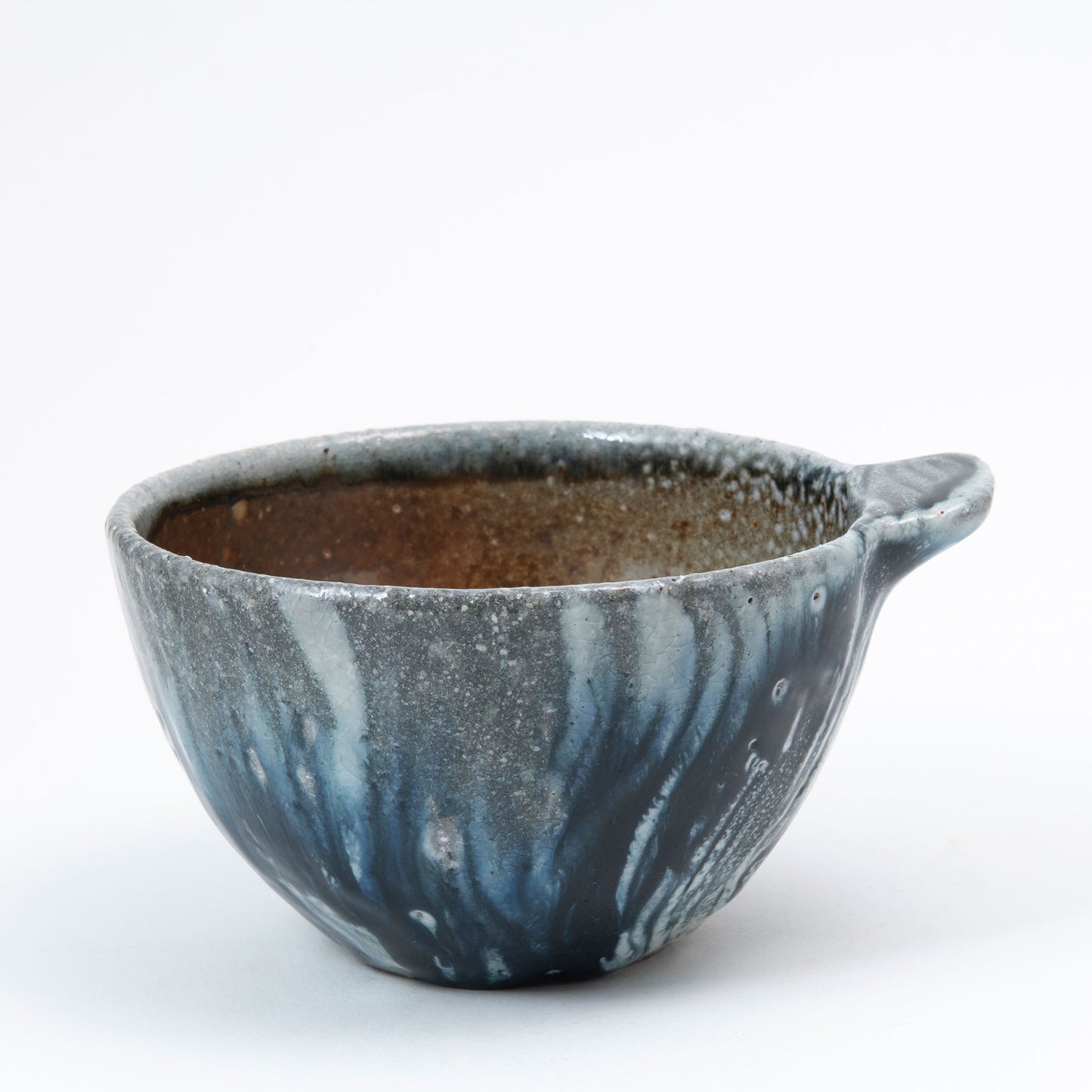 Set of Two Faceted Bowls With Lugs